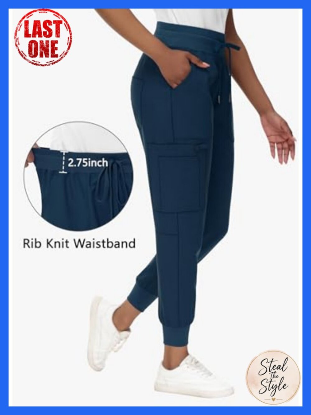 MIVEI Jogger Scrub Pants Women Mid Rise Tapered Nursing Medical Work